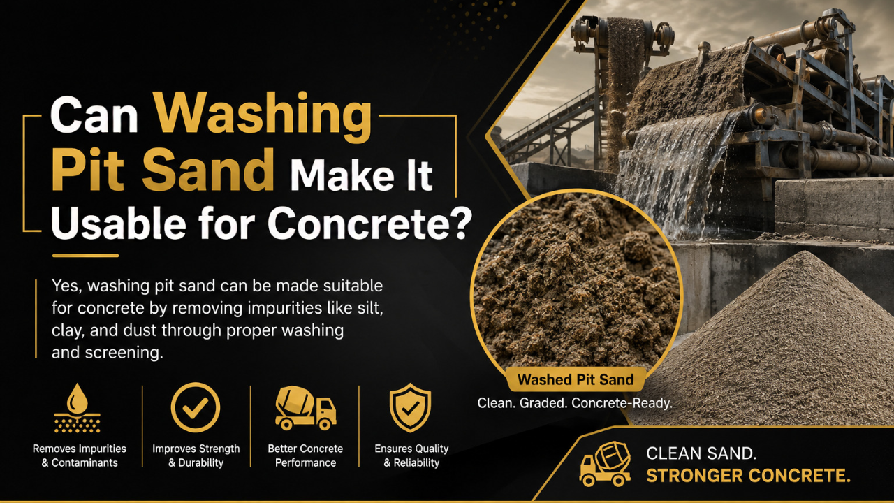 Can Washing Pit Sand Make It Usable for Concrete?